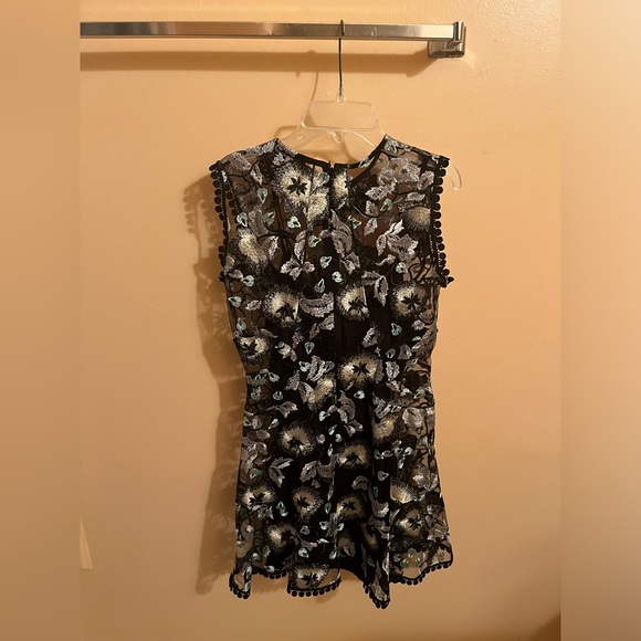 LAST CHANCE | Karina Grimaldi Revolve Leonor Embroidered Lace Mini Dress - Picture 5 of 9